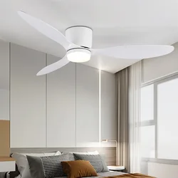 Lampada a sospensione a LED, motore cc a pavimento basso, ventilatore da soffitto con telecomando, terrazza, alto Volume del vento, senza luce, ventilatore domestico