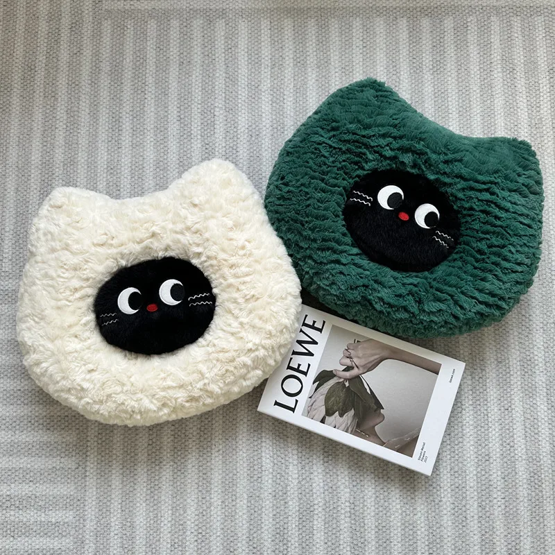 

42 см подушка для кошки, плюшевая игрушка, милая подушка с головой котенка, мягкие плюшевые животные, удобный коврик для дивана и стула для дома, подарки для девочек