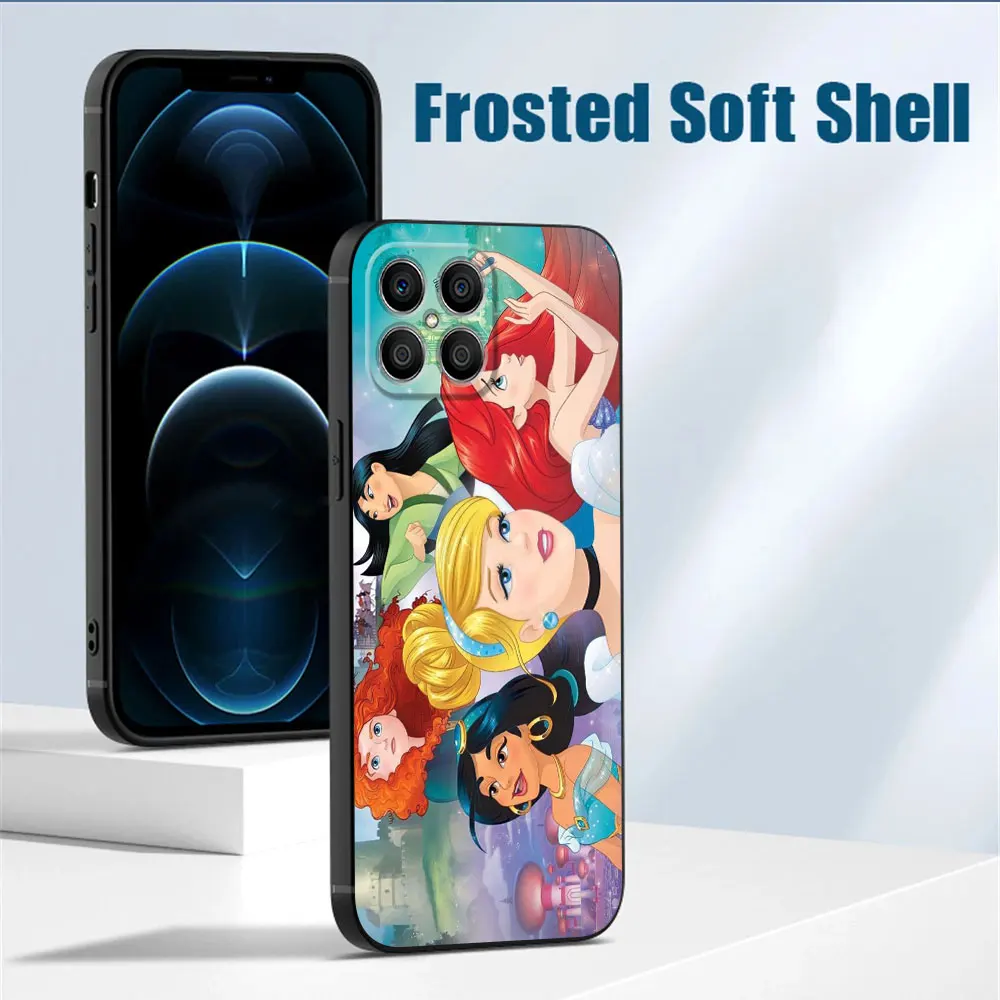 Case For Huawei Honor X8 8X X9a X7 X6a X6 90 Pro 70 Lite 50 20 P40 P30 Y9 2019 Y8s 20i Shell Phone Cover Disney Girl Princess