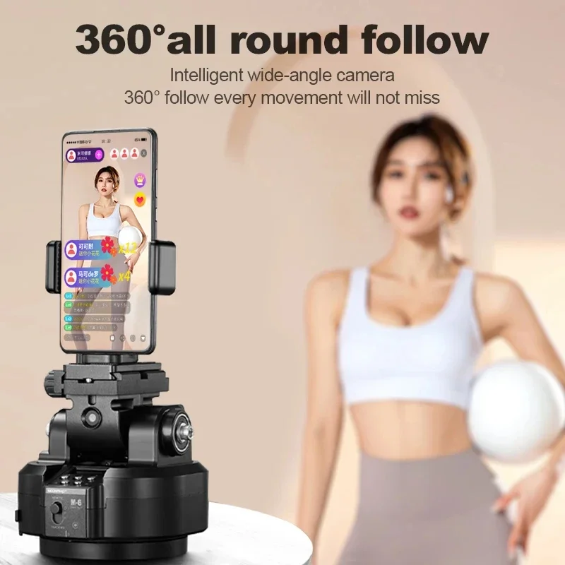 SOONPHO M6 M4 Motorized Tripod Head AI Face Track Panoramic For Camera Phone Video Shooting Wireless Remote Control Heads