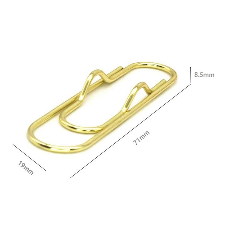 30PCS Metal Pencil Clips Multifunctionional Gold Pen Clips Stainless Steel Paper Clip Holder