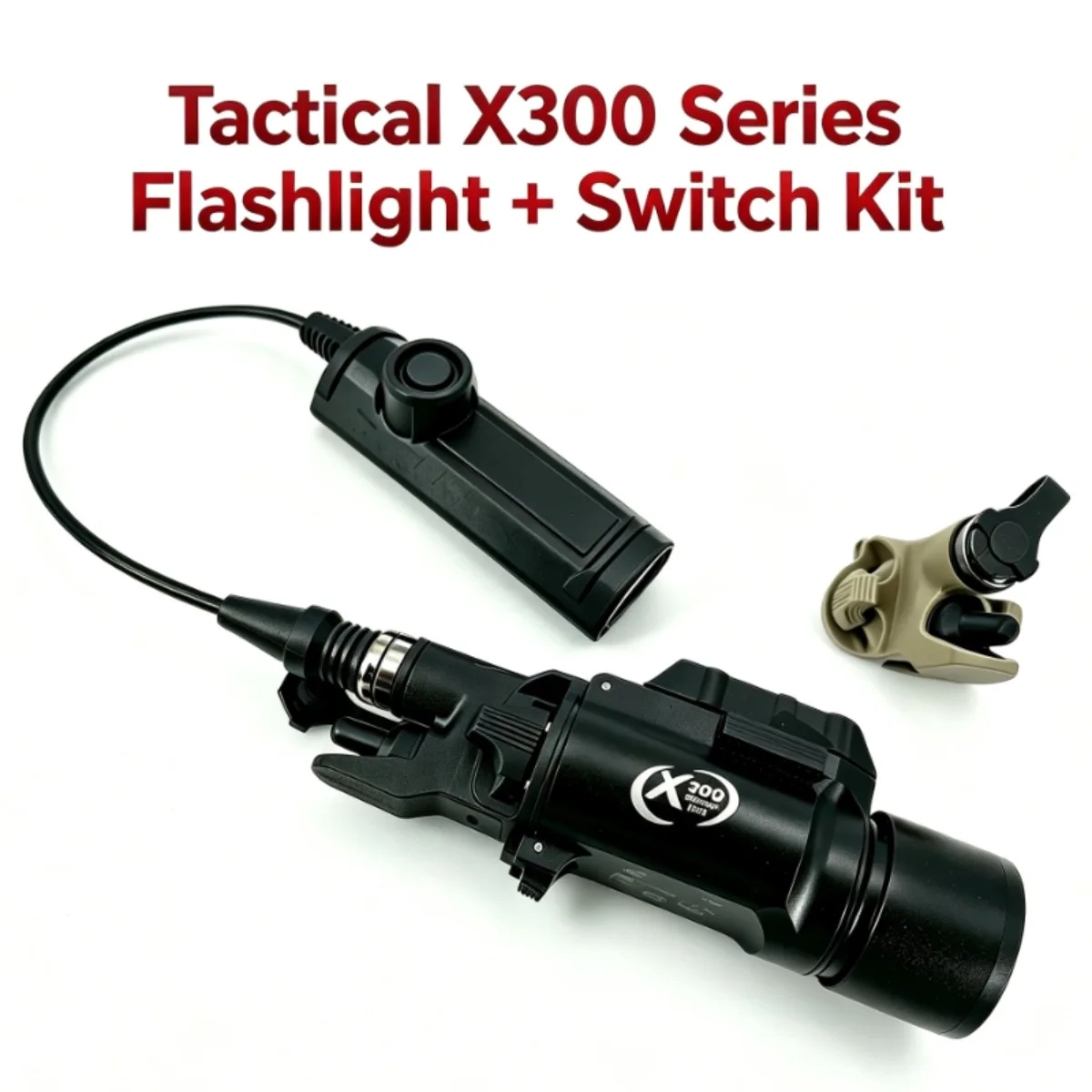 Tactical Surefire X300 Ultra X300UH‑B Suspended Scout Flashlight Constant Momentary Strobe LED Light Dual‑Function Switch