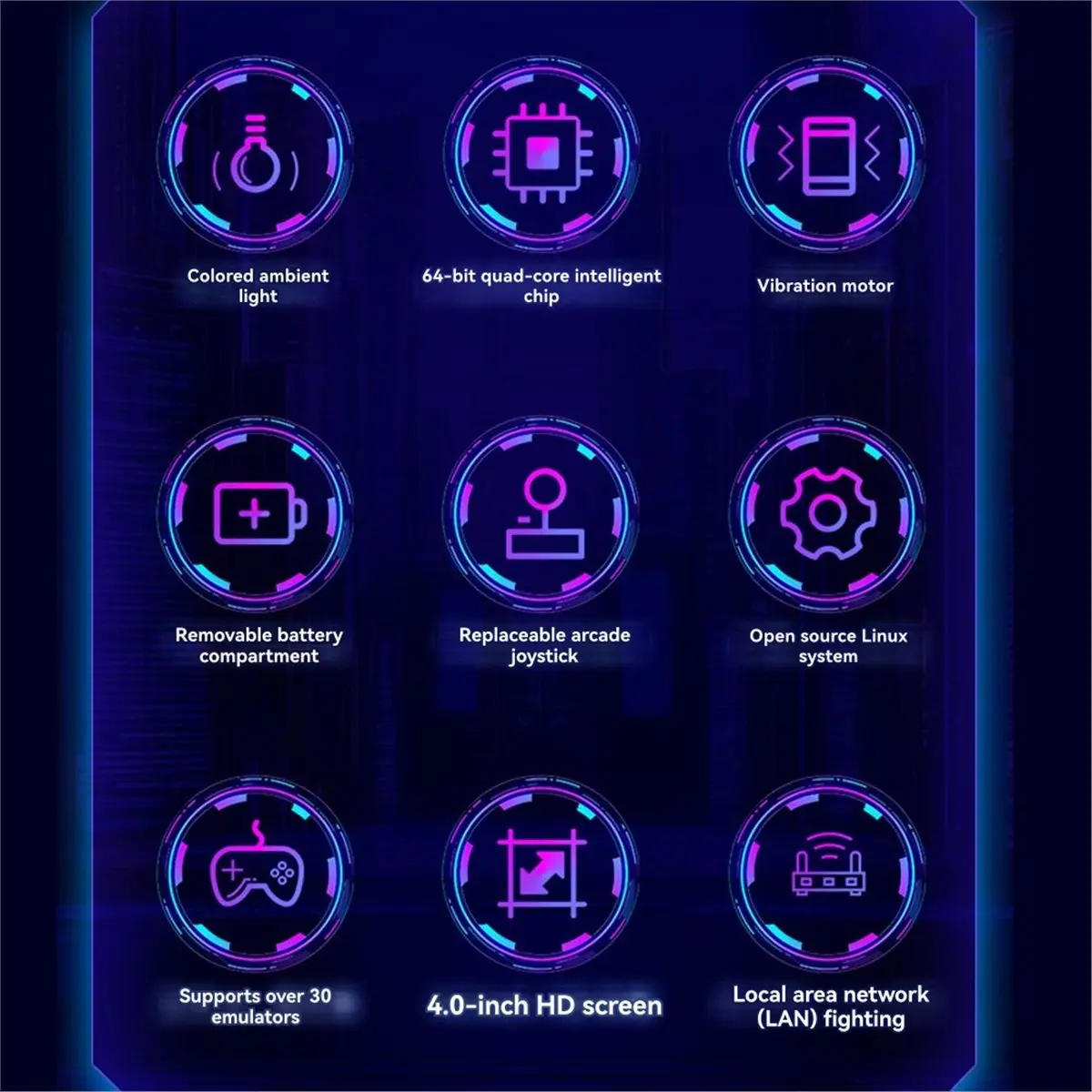 A86G NEW XF40V Retro Handheld Game Console 4.0Inch IPS Screen WiFi Retro Gaming Console Linux System Pocket 128G view 6