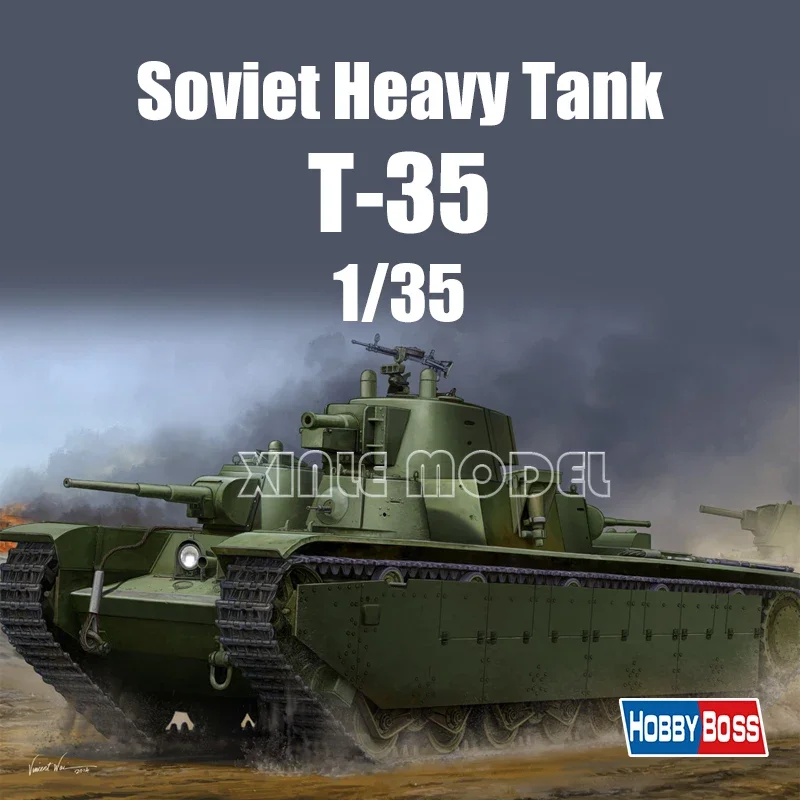 

Комплект модели пластикового танка Trumpeter 83844, советский тяжелый танк Т-35 — поздний тип ---- ТДЖ 1/35