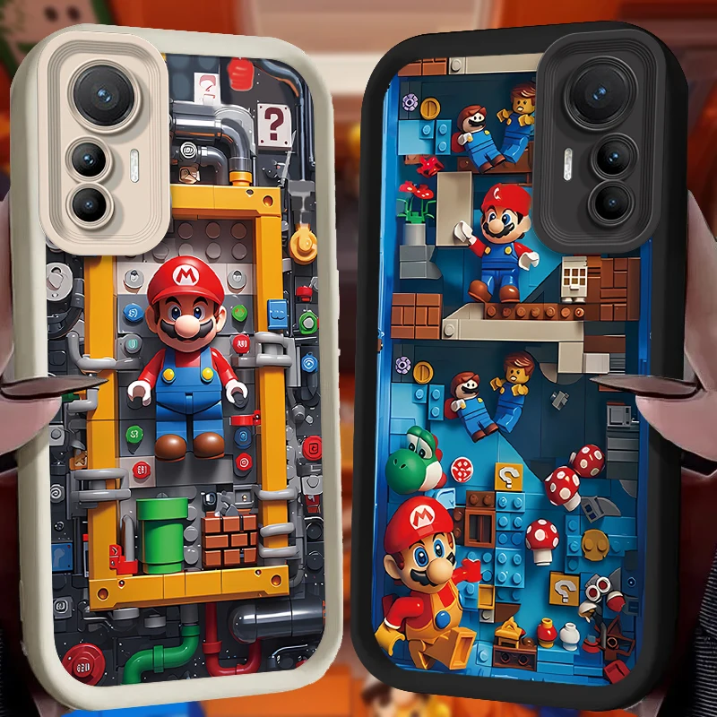 M-Marios Building Blocks Soft Case for Xiaomi 14T 13T 12T 11T 13 12 11 Lite 5G NE POCO X6 X5 F6 F5 F3 X4 GT X3 NFC M5S C65 M6