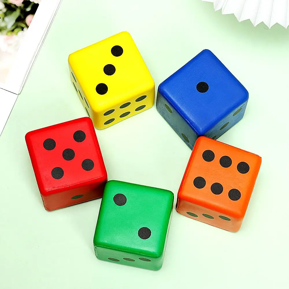 Creative 8cm Table Games Accessory Enlightenment Toy PU Sponge Dice Early Education Dices