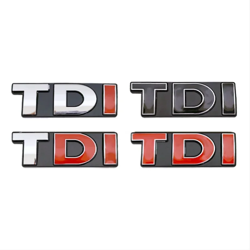 3D Metal TDI Logo Front Hood Grill Emblem Rear Trunk Badge Sticker Decals For VW Polo Golf Jetta Passat Touran Bora Accessories