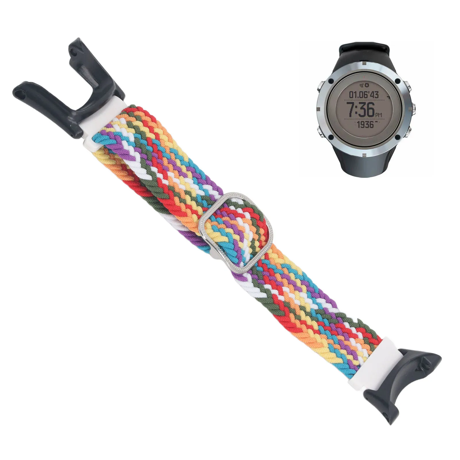 Bracelet de montre de remplacement, taille réglable à dégagement rapide, boucle de renfort élastique et respirante, tissage en Nylon pour AMBIT 2S