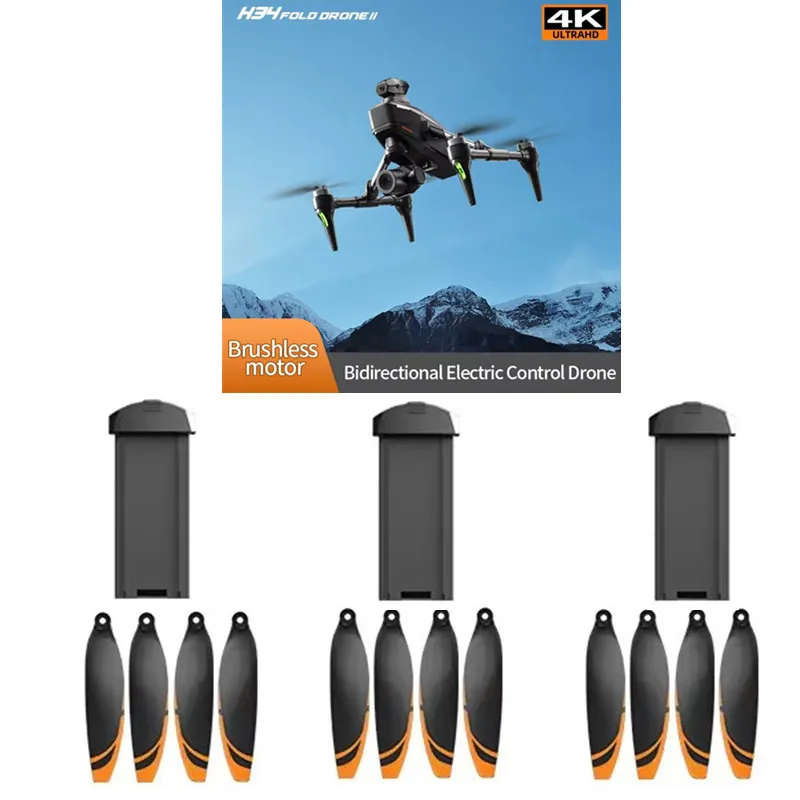 

H34MAX Drone Battery Propeller For H34MAX Brushless H34 MAX RC Drone Original Accessories H34 MAX RC Dron Battery Blades Toys