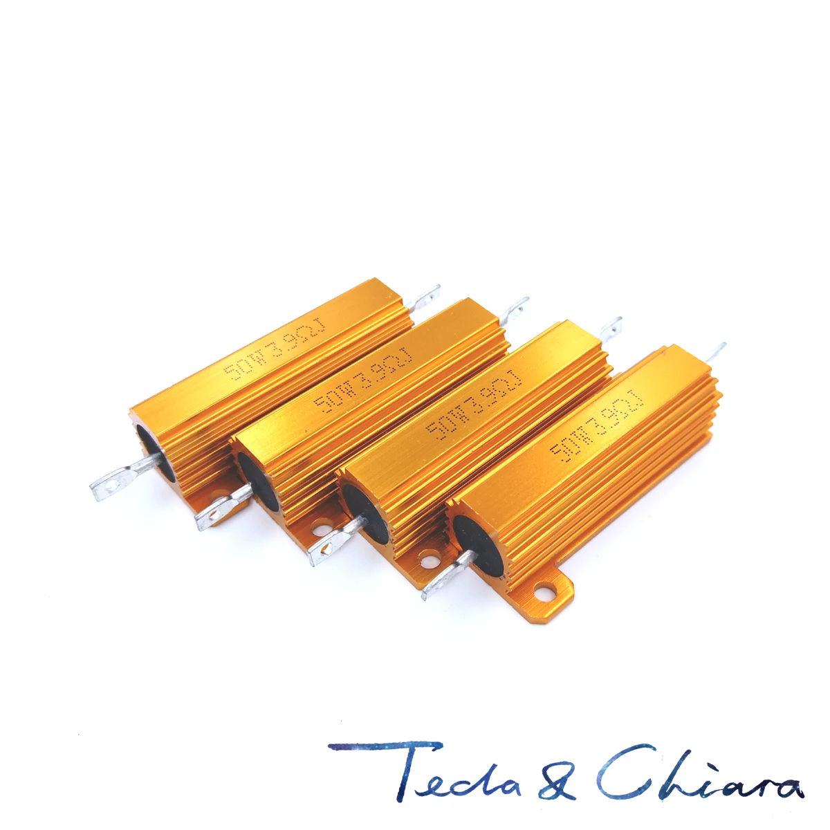 2Pcs 5.6R 5.6ohm 5.6 820R 820ohm 820 R Ohm 50W Aluminum Power Metal Shell Case Wirewound Resistor Resistance RX24