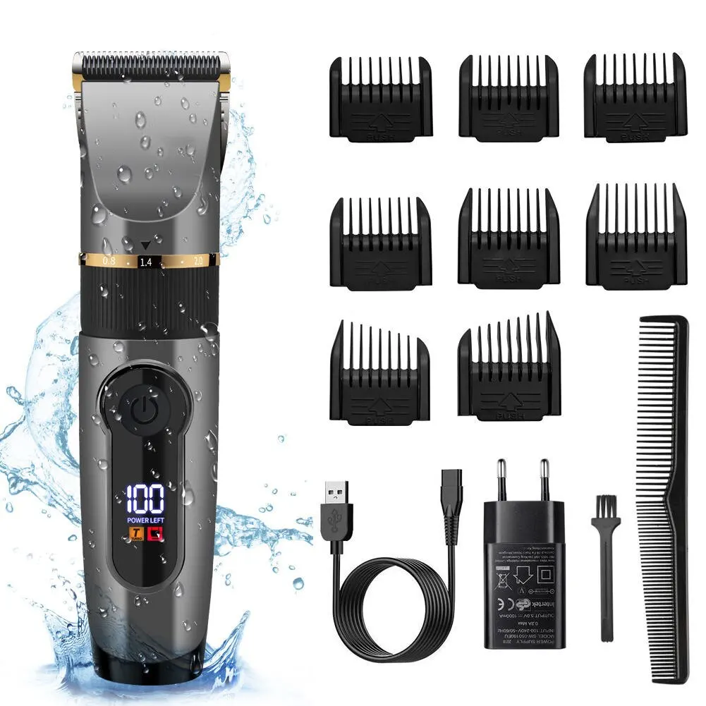 Multi Funcional USB Recarregável Barbeador Elétrico Aço Inoxidável Máquina De Barbear Homens Triple Blade Razor Shaver