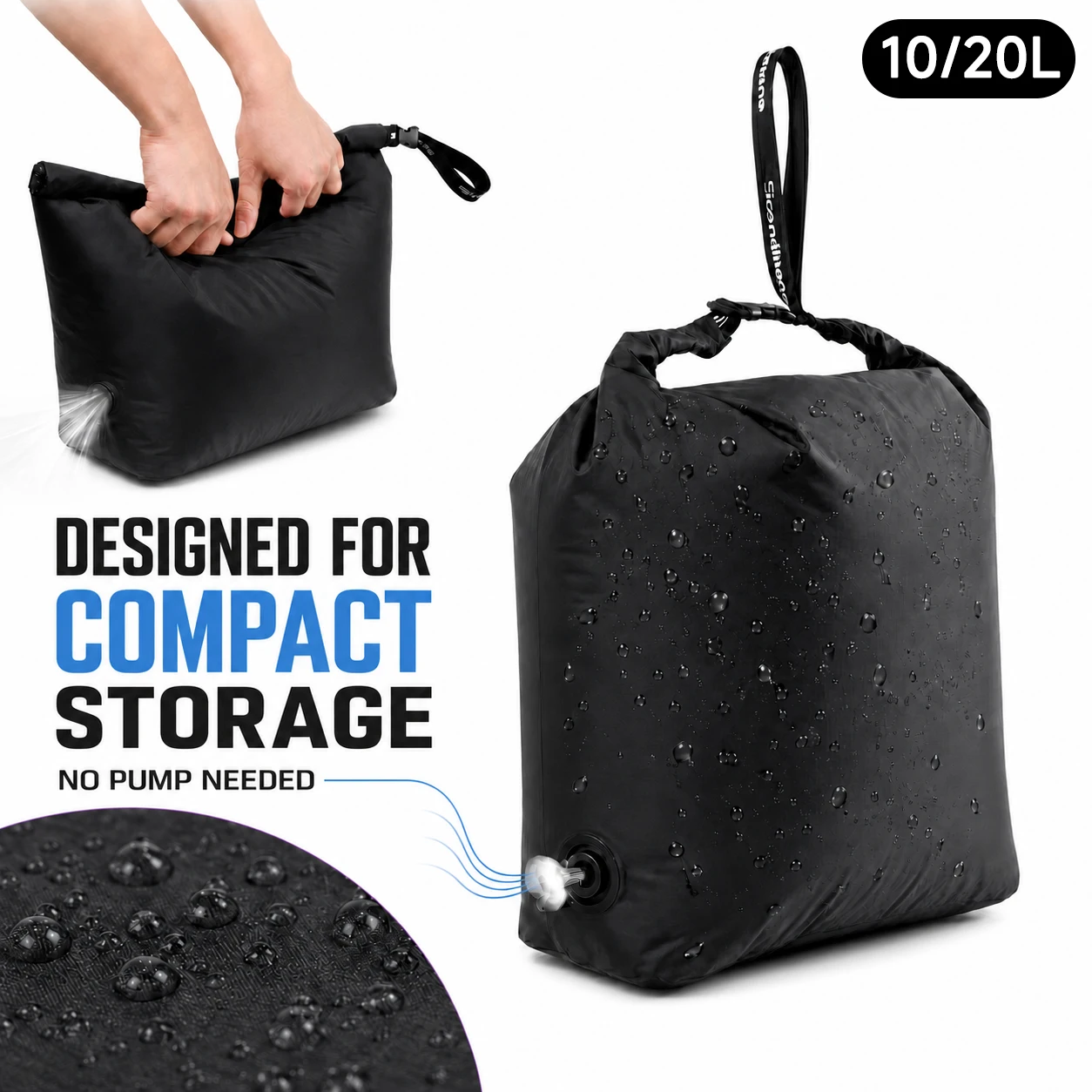 Waterproof Compression Bags for Clothes Vacuum Packing Bag Travel Luggage Organizer Space Saving Compression Cubes Without Pump