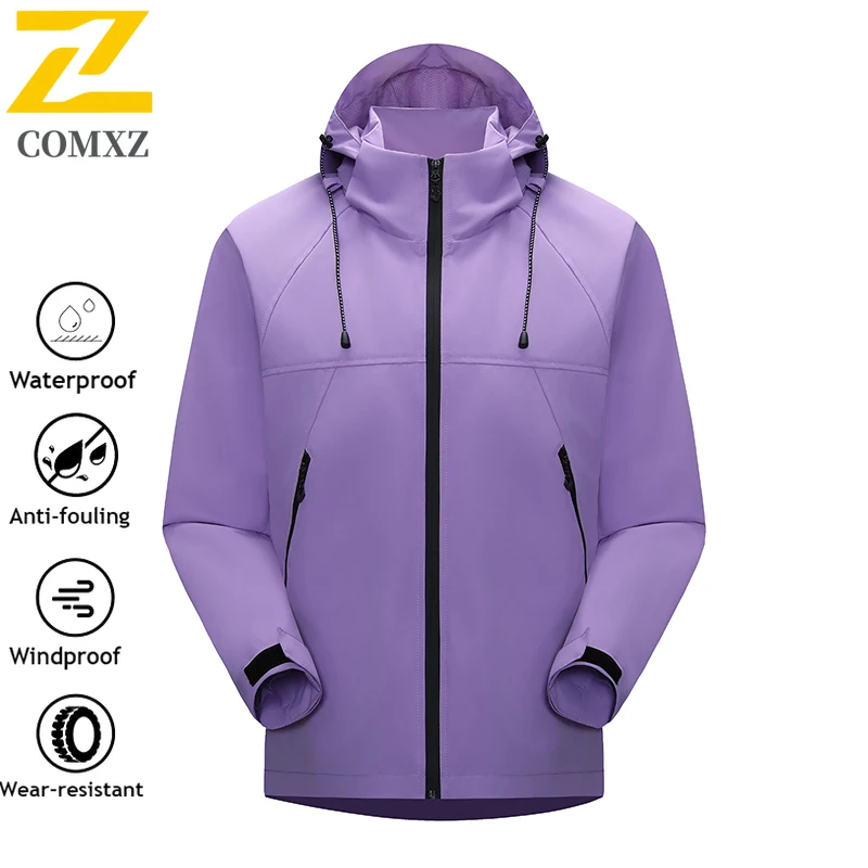 

Autumn Camping Jacket Men's Casual Fashion Bike Splicing Waterproof Windproof Windbreaker Men Mountain Hunting Work Hooded Coats