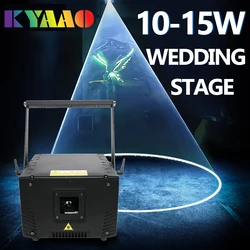 DMX Stage Light with 2024 15W Laser Projector and ILDA Functionals, Ideal for Club and Wedding Events