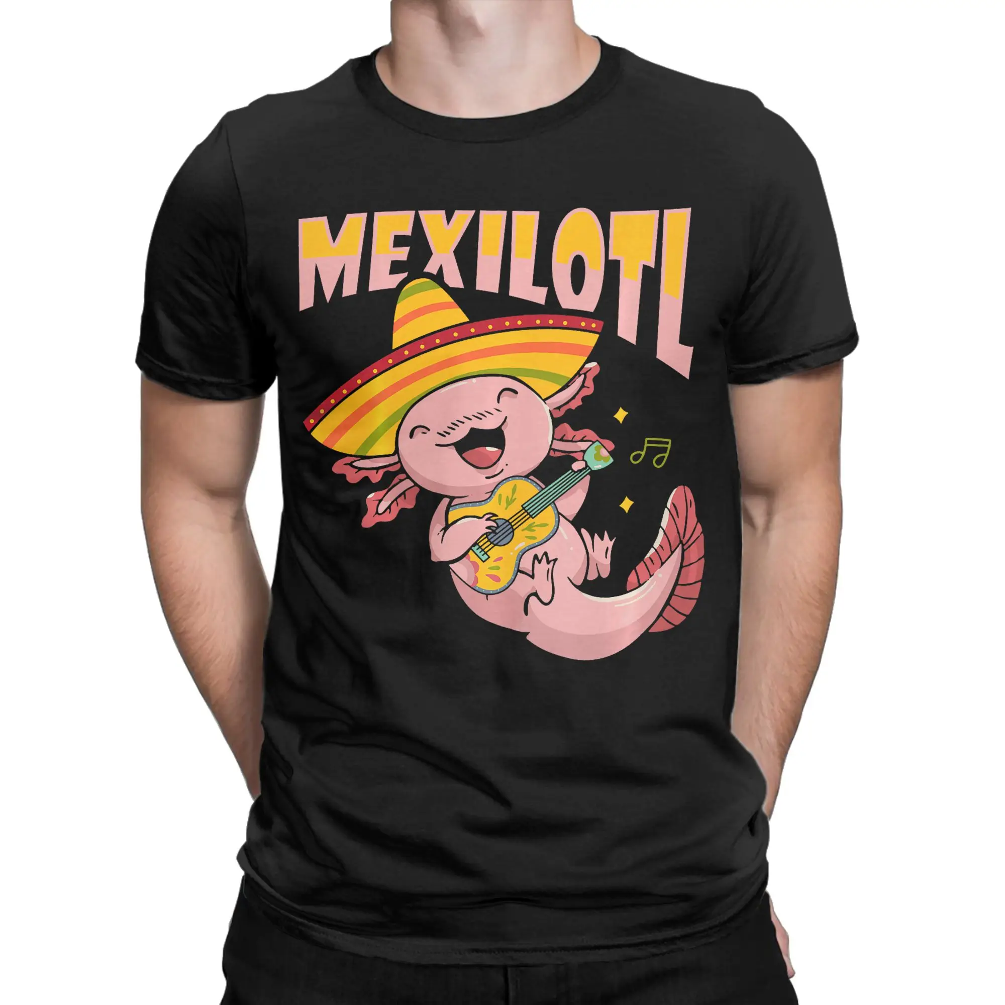 Axolotl for a Mexican Cotton T-Shirt For Adult Summer  Vintage T Shirts Hip Hop Tees Oversize Wholesale Clothing