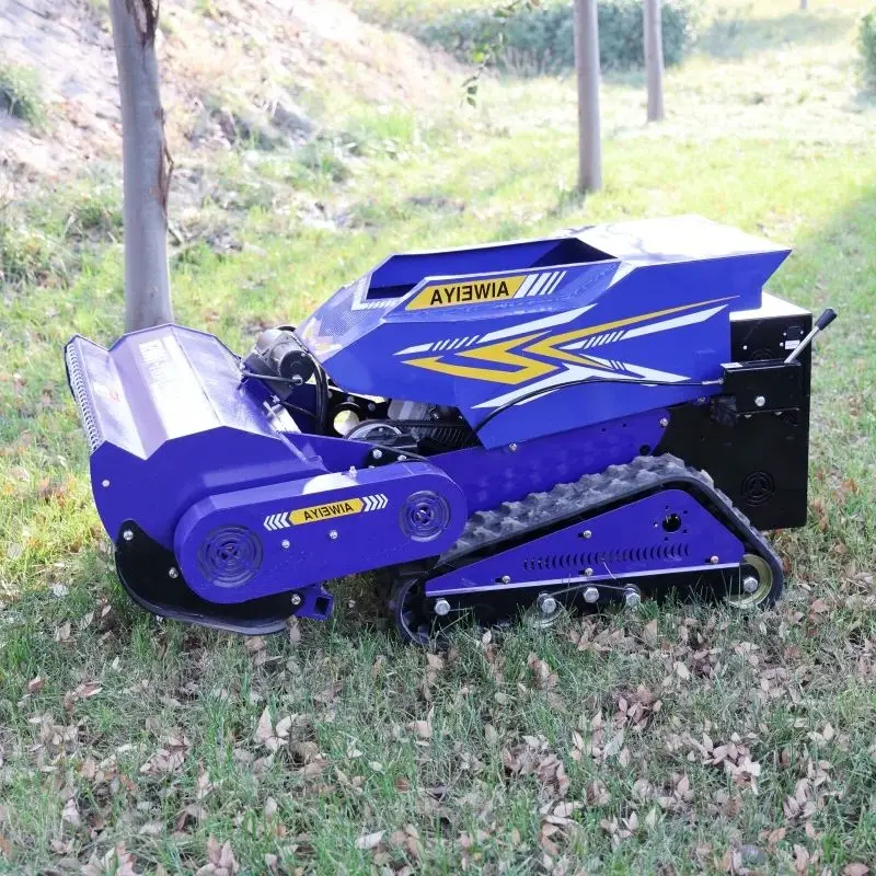 

Customized industrial-grade wireless remote-controlled lawn mower, suitable for lawns, blade-throwing flail mower