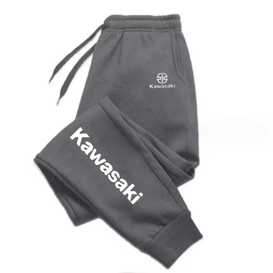 

Kawasaki sporty casual fashionable cotton pants for autumn and winter, men's sweatpants, running and fitness pants