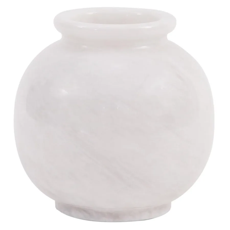 

Marble Flower Vase 5 Inch Handmade Vases for Flowers, Pampas Grass and Artificial Plants - Small Decorative Bud Vase for Center