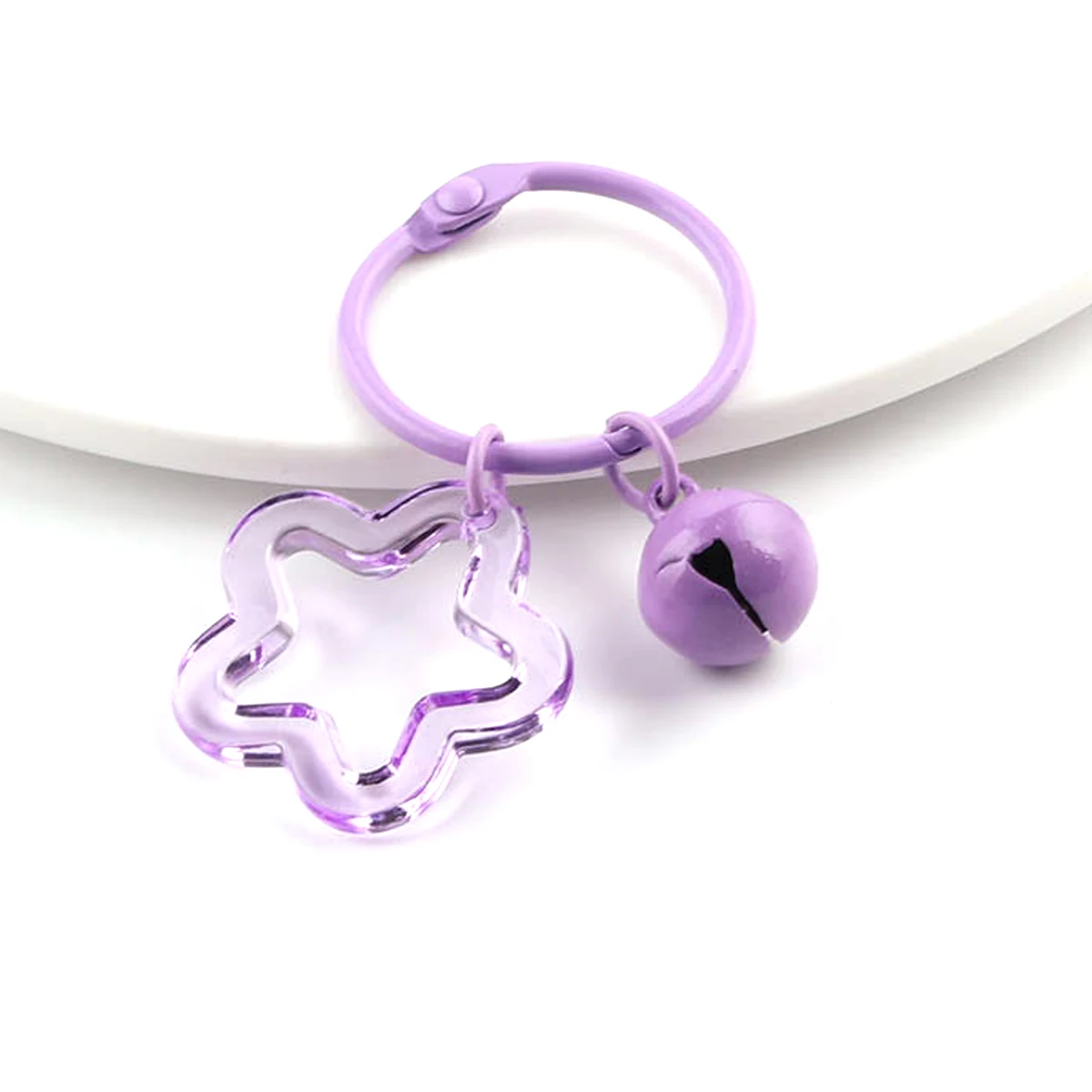 Bunte Hakenverschlüsse, Clips, Glocke, Acryl, Blume, klassisch, für Schlüsselanhänger, Tasche, Schmuck, DIY, 55 x 30 mm – Detail 10