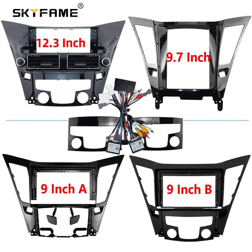 SKYFAME Car Frame Fasica Adapter Canbus Box Decoder Android Radio Dash Fitting Panel Kit For Hyundai Sonata 8 8TH