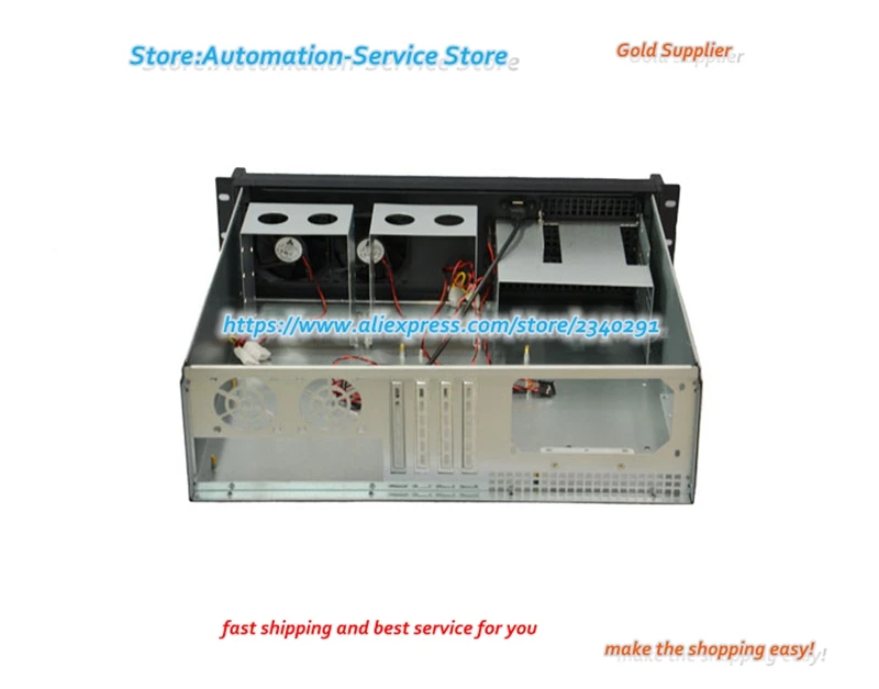 Короткая коробка 3U из высококачественного двухдверного алюминиевого корпуса для записи и мониторинга сервера хранения NVR