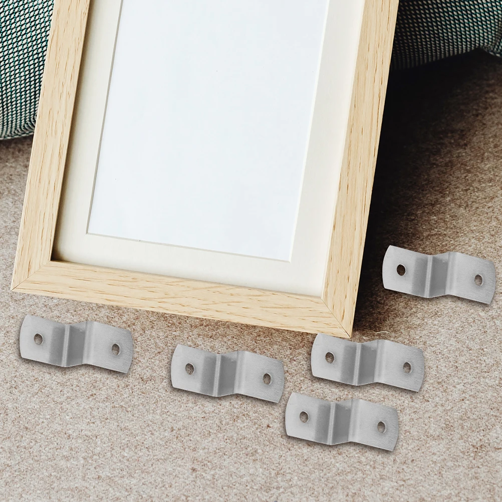 50pcs Silver Z Clips for Picture Frame Hardware Heavy Duty Photo Fasteners Wall Shelf brackets Canvas Offset Tools