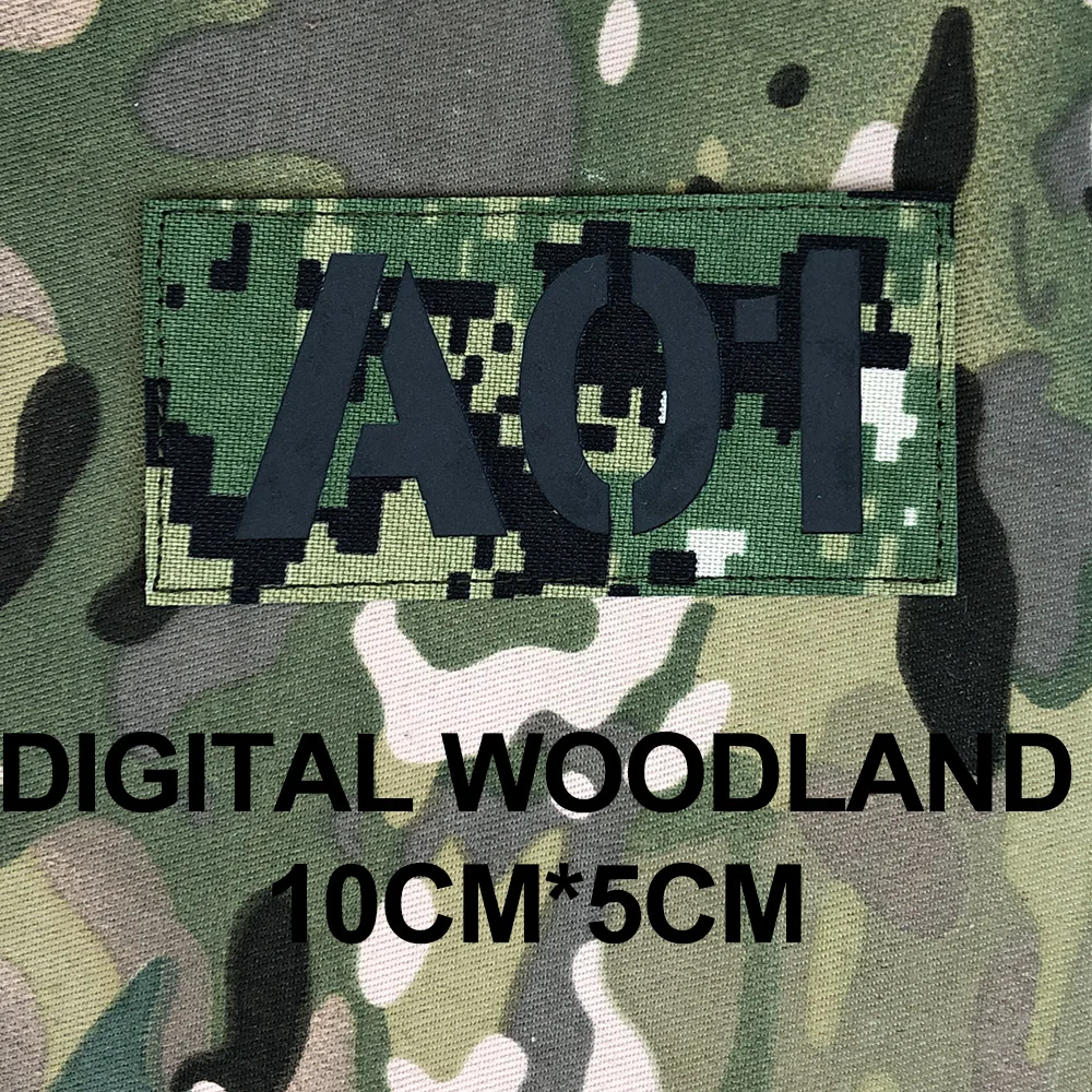 Custom Laser Cutting IR IFF Infrared Reflection Patch Radio Call Sign Name Tapes Black Letters image 3