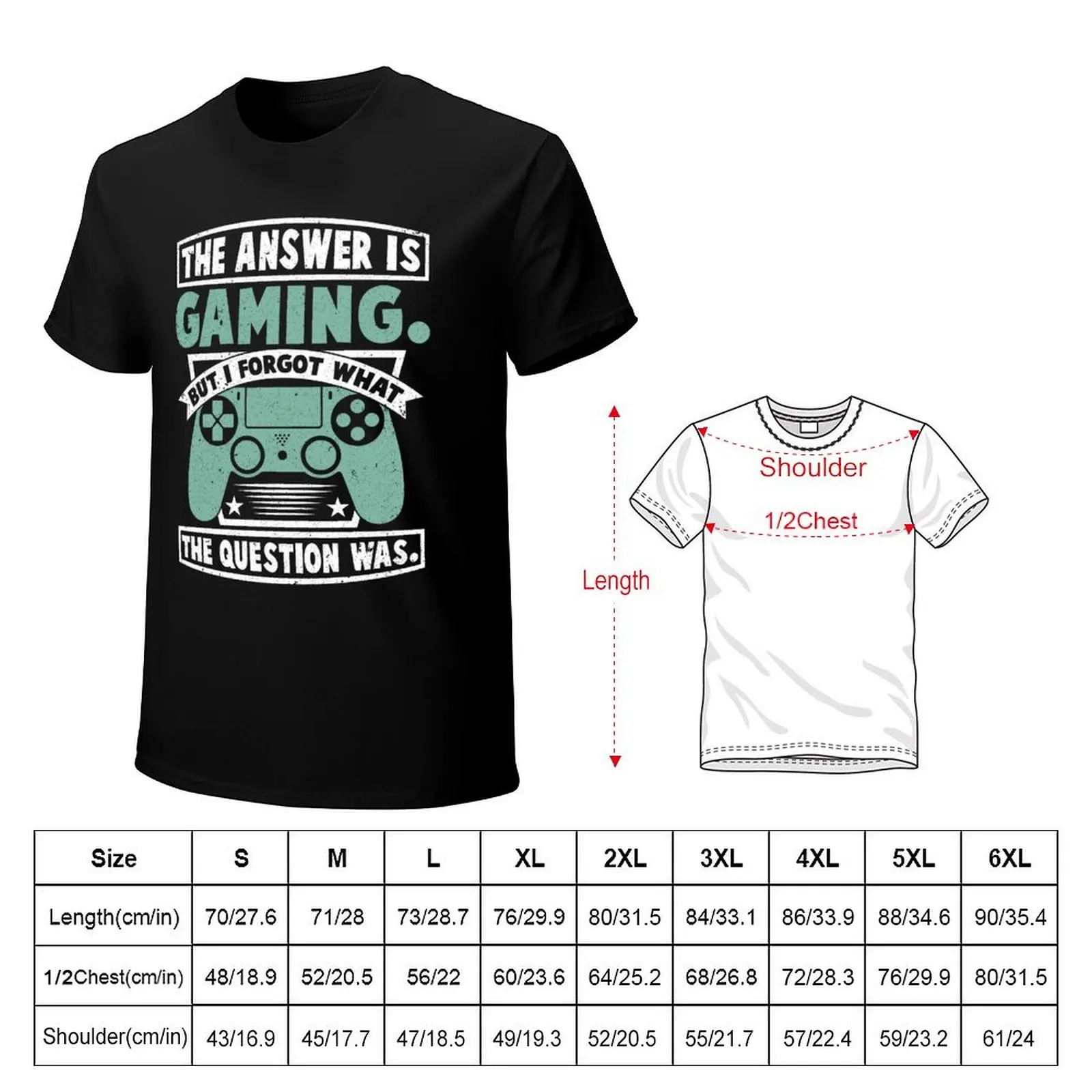 The Answer is Gaming T-Shirt Gaming T-shirt summer top sports fans mens graphic t-shirts anime