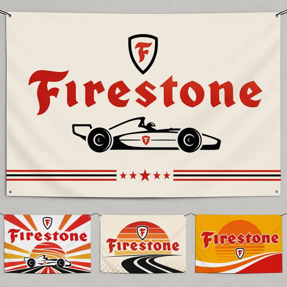 Brand Firestone Flags Flags Minimalist Fabric   Outdoor Garden Banner Hanging Sign for Shop Home Decor