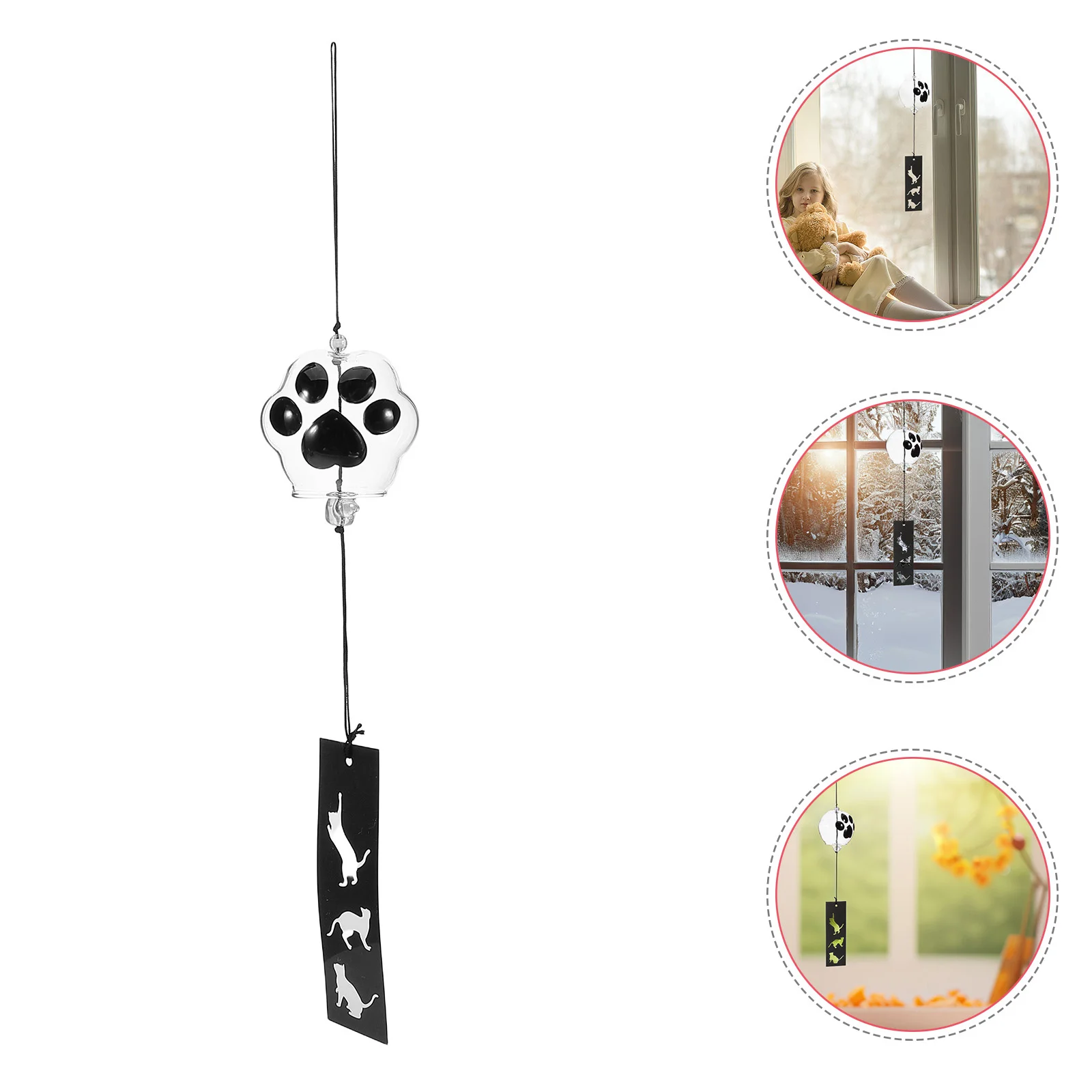 

Handpainted Glass Wind Bell Pattern Japanese Style Decorative Hanging Pendant For Home Garden Wedding Balcony Vintage