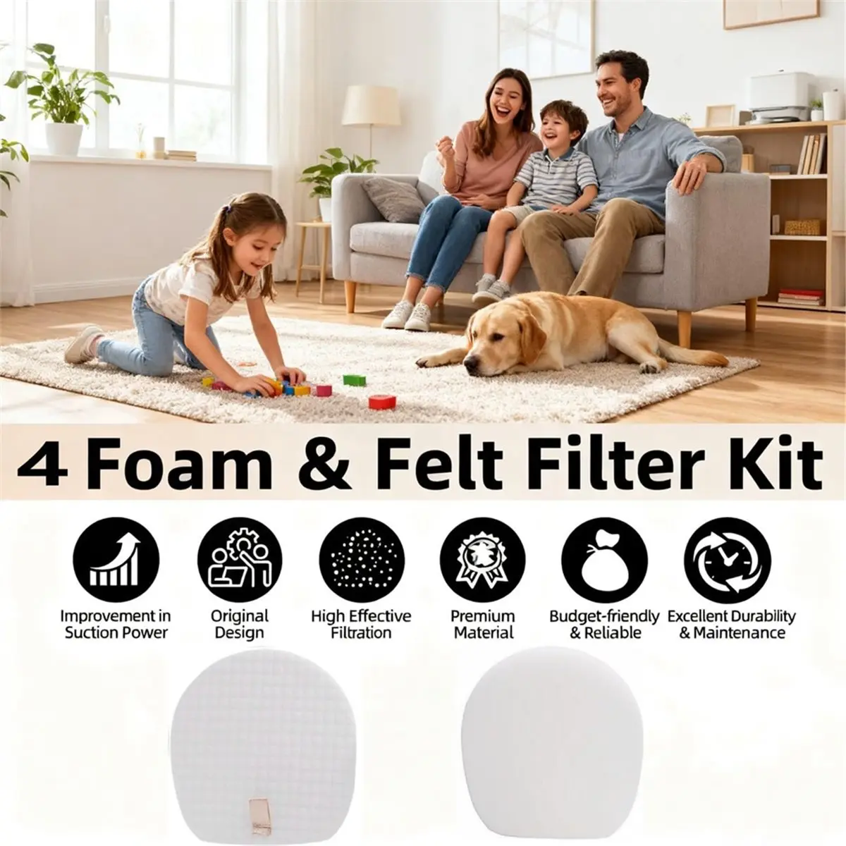 Appliance Parts IX140 IX141 Vacuum Filters Replacement for IZ140 IZ142 IZ162H IZ163H IZ362H Pro Cordless Stick Vacuums