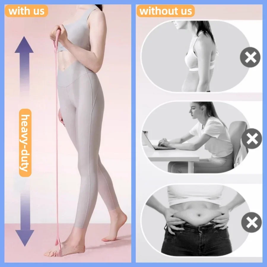 8-Shaped Stretcher For Home Fitness, Back Shaping,elastic Band With Open Shoulder and Back Stretching Band for Shoulder Exercise