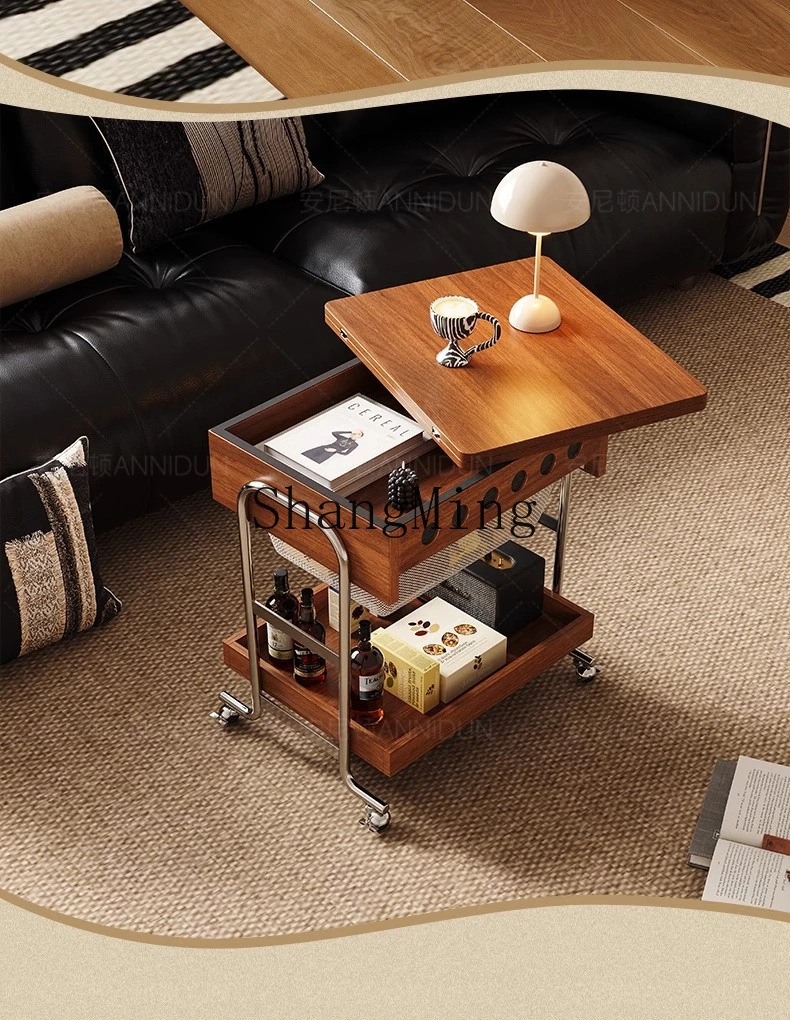ZYY simple premium exquisite new trolley storage multi-function mobile side sofa home foldable