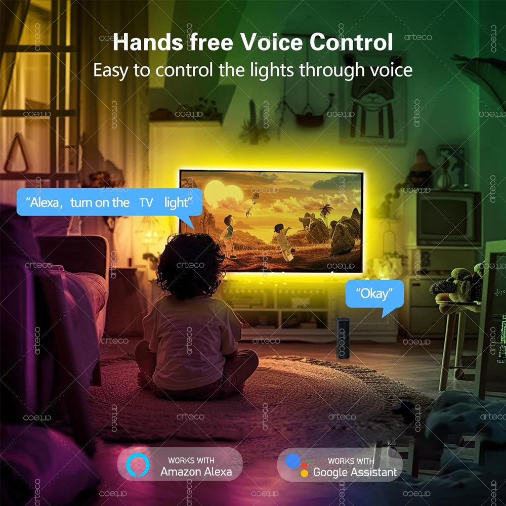 DC5V Tuya WiFi USB LED Streifen Smart Leben APP Steuerung Farbwechsel 5050 RGB TV Hintergrundbeleuchtung Flexible Lampe Band Für Raum Dekoration