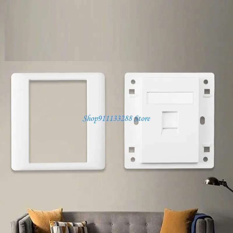 G88D Speed Cat6 Ethernet Wall Panel Modular Design Strong ABS Internet Faceplates Suitable for Stable Internet Connection