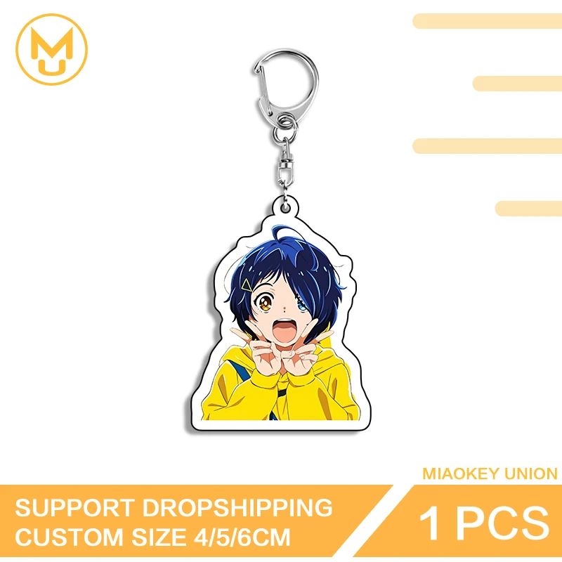 Ai Ooto-Llavero acrílico de doble cara para chica traviesa, moda animada Kawaii, accesorios de joyería de Anime con personalidadublicizada, regalos