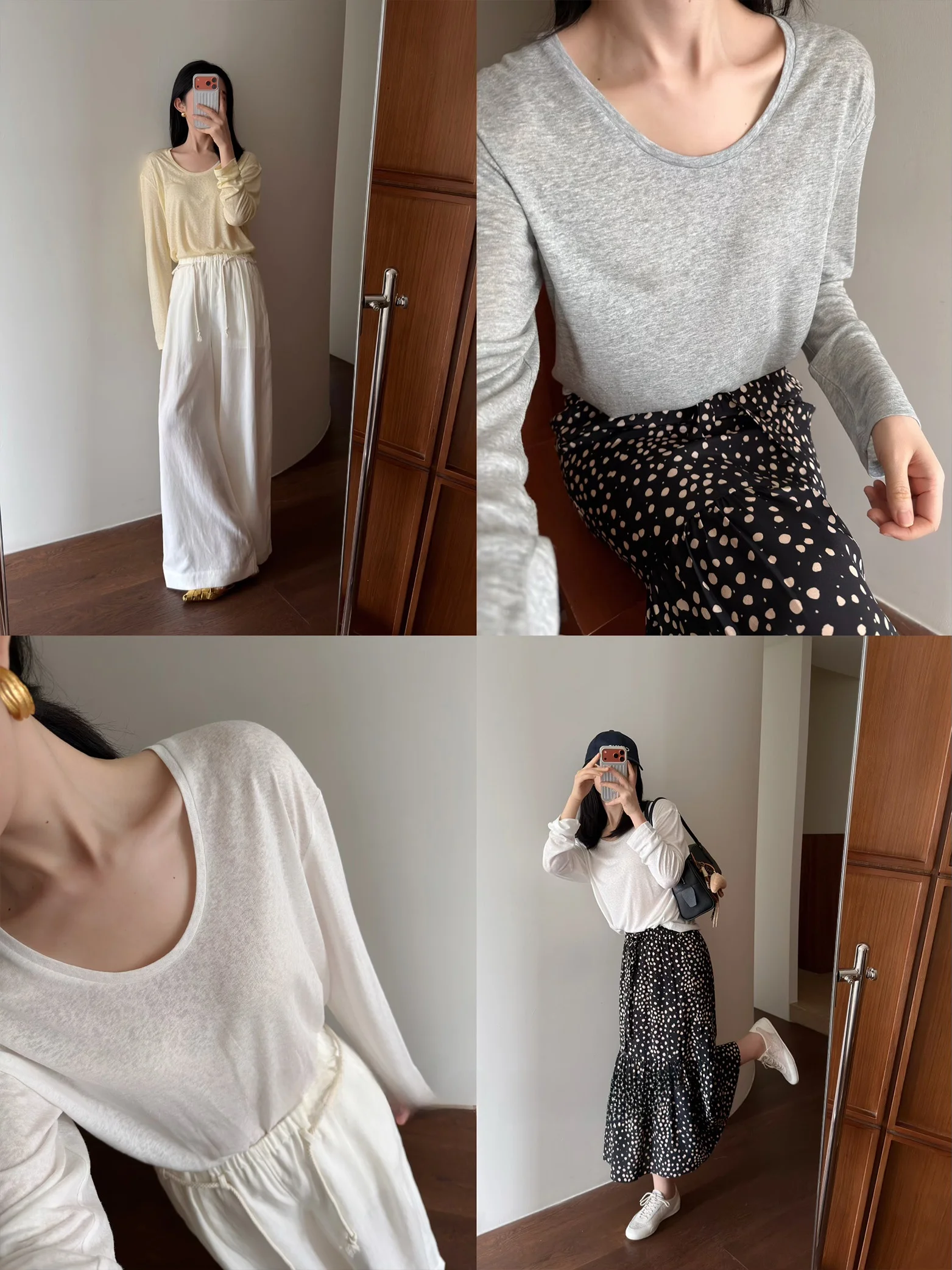 

Футболка Jiaoyang с длинным рукавом, повседневный стиль, V-образный вырез, свободный крой, защита от солнца, приятная к коже, из лиоцелла и льна, рукава «летучая мышь»