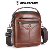 New Men's Top Layer Cowhide Shoulder Bag Genuine Leather Shoulder Bag Men's Retro Large Capacity Multifunctional Satchel