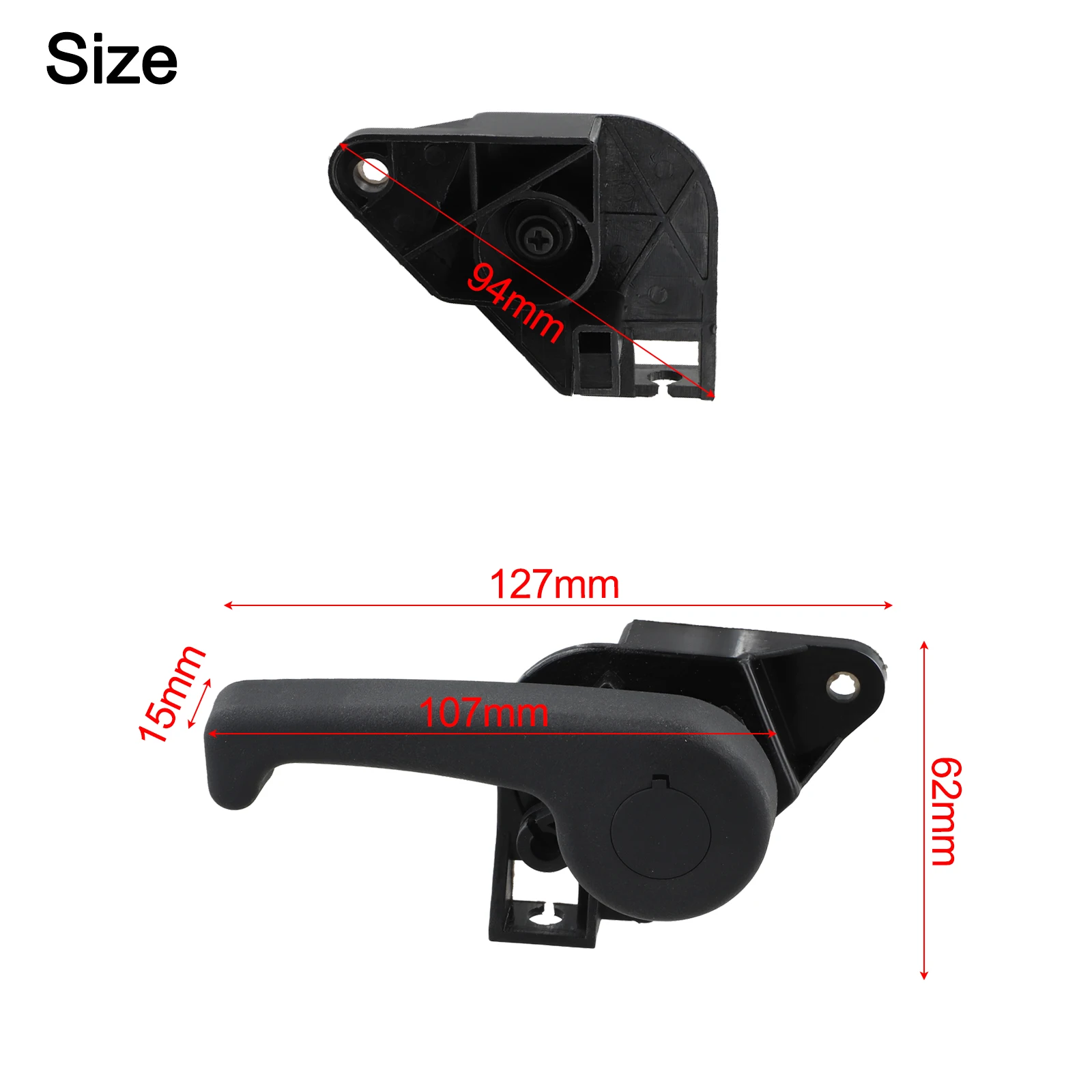 Hood Latch Release Handle Black Car Hood Latch Pull Handle Easy Installation High-quality Materials Precise Fitment