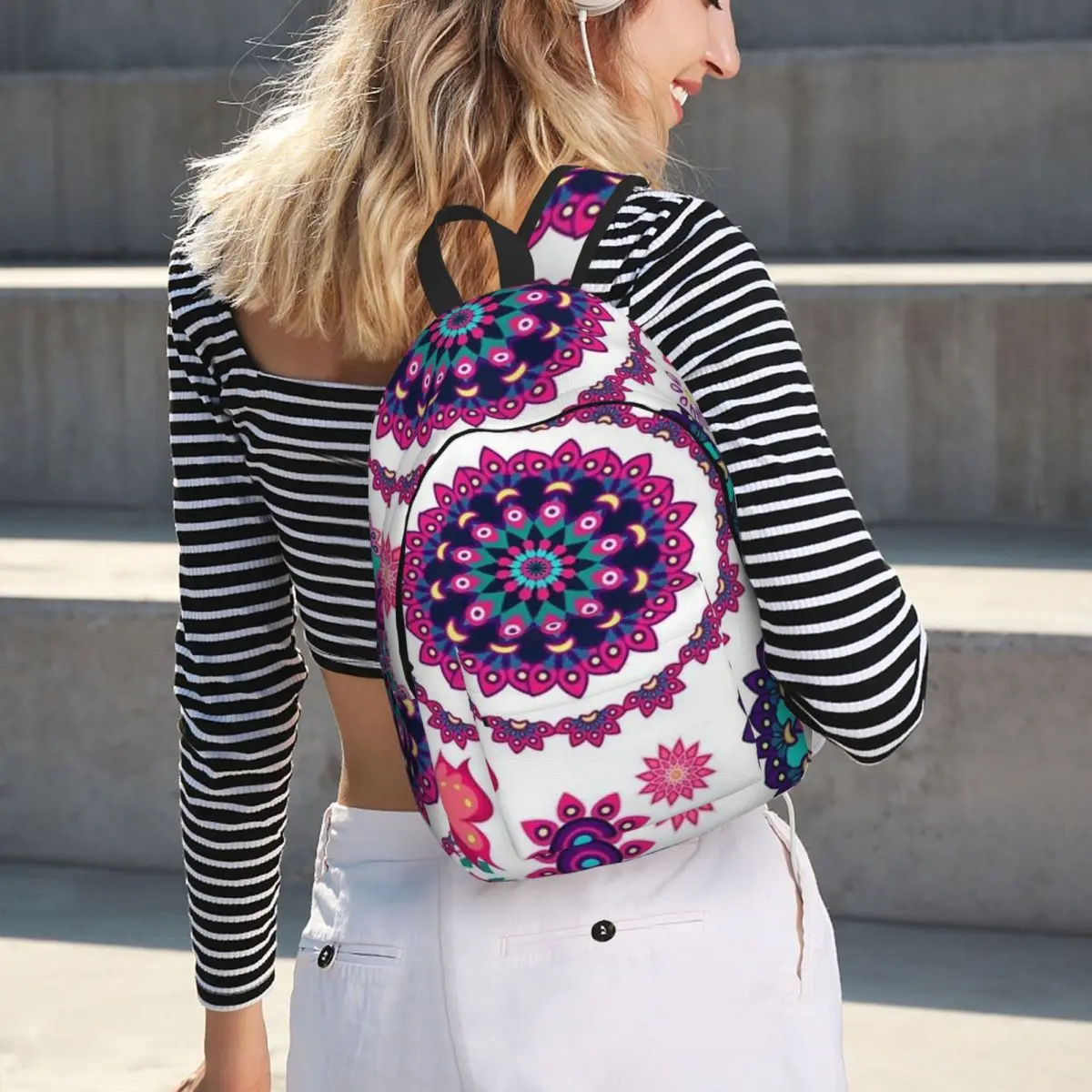 Desigual Mandala Colorful Backpack Hot Sale Daypack Large Capacity Children BookBag School Bag Shoulder Bags for Men Women