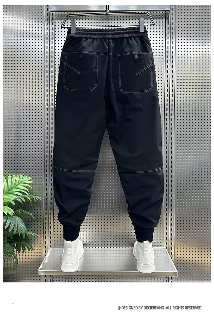 Pantalones Cargo de estilo coreano para hombre, ropa de calle informal, Y2k, Harajuku, Cargo