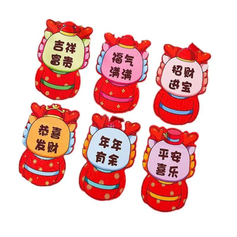Three-dimensional Red Envelope Cute Shape Cozy New Years Gift Red Envelope No Need To Use Glue Convenient Decoration Exquisite
