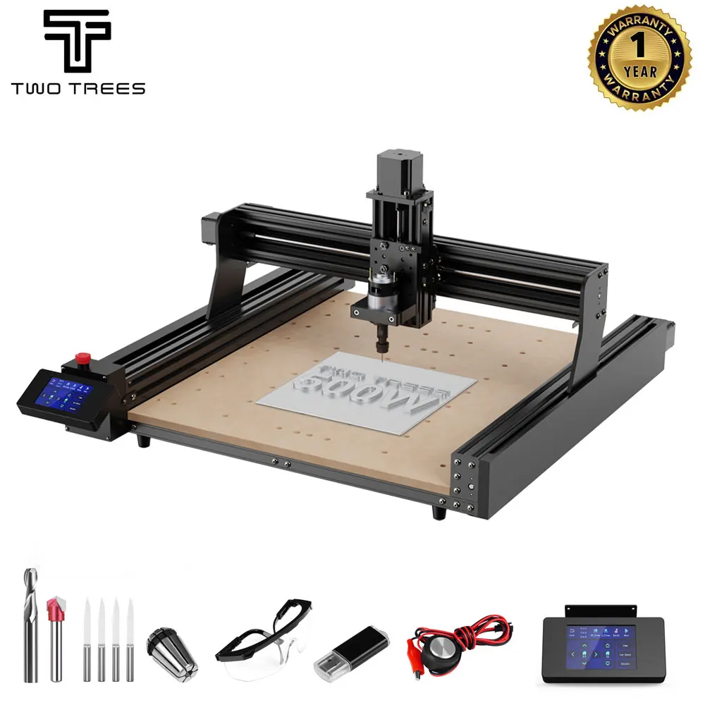 TwoTrees TTC450 Rotary 4th Axis Wood Engraving Machine Laser Engraver Cutter Cutting For MDF PVC Epoxy Metal Carving Cutting