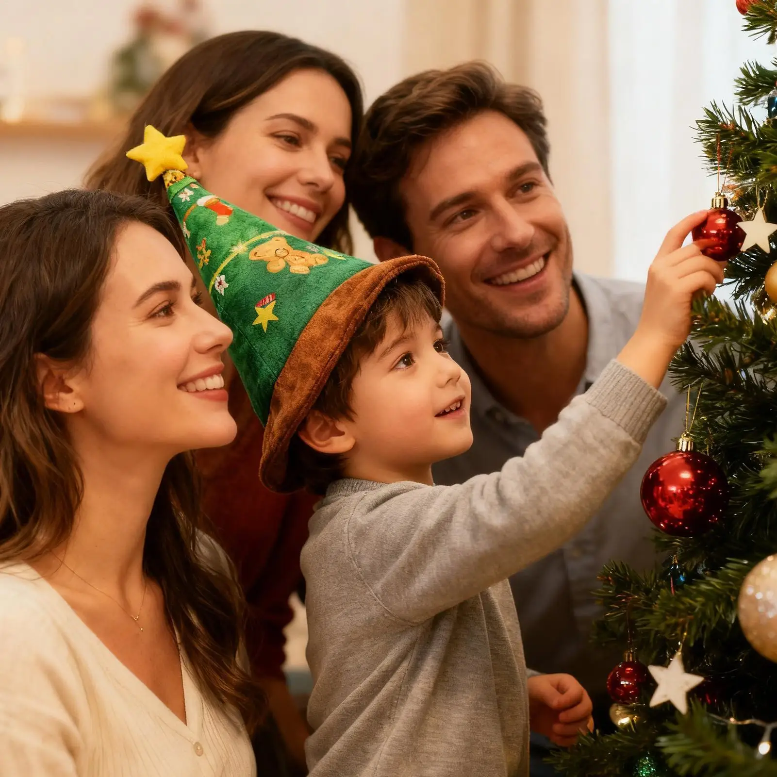Electric Christmas Hat Interactive Novelty Tree Design Party Props Electric Party Hat For Christmas For Men Women Boys Girls