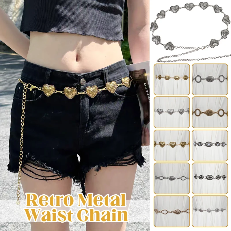 Retro Metal Waist Chain Ethnic Style Waist Chain Sweater Dress Jeans Decor Accessories  Belly Dance Performance Jewelry