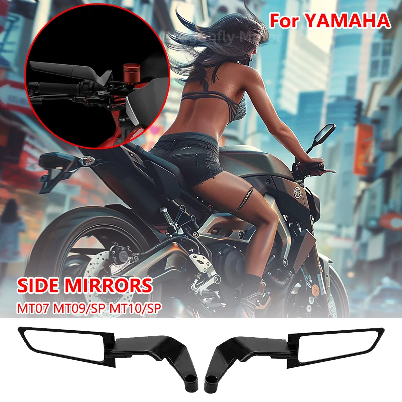 For YAMAHA MT 07 MT07 MT 09 MT09 SP MT 10 MT10 SP Motorcycle Mirrors Stealth Winglets Mirror Kits To Rotate Adjustable Mirrors