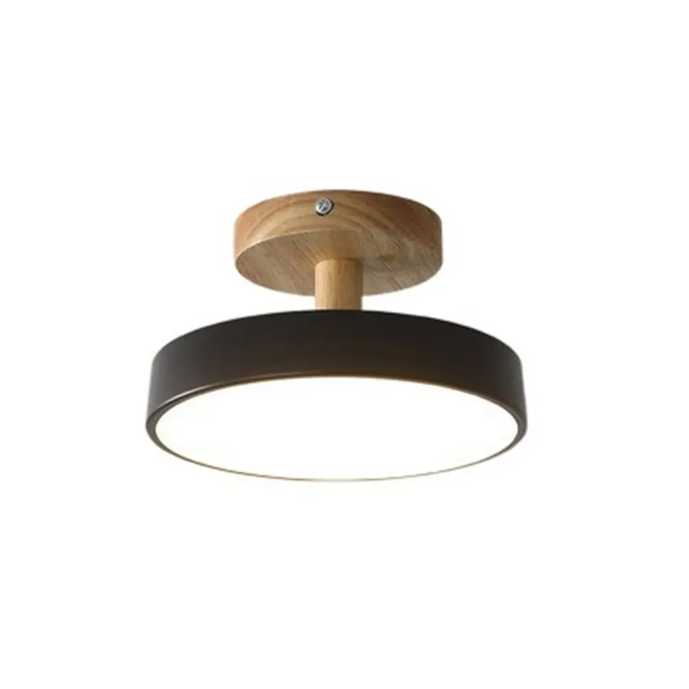 

Wall Lamp Wood LED Ceiling Lights Round Surface Mounted Pendant Lamp Creative Modern Spotlights Indoor Lobby Living Room