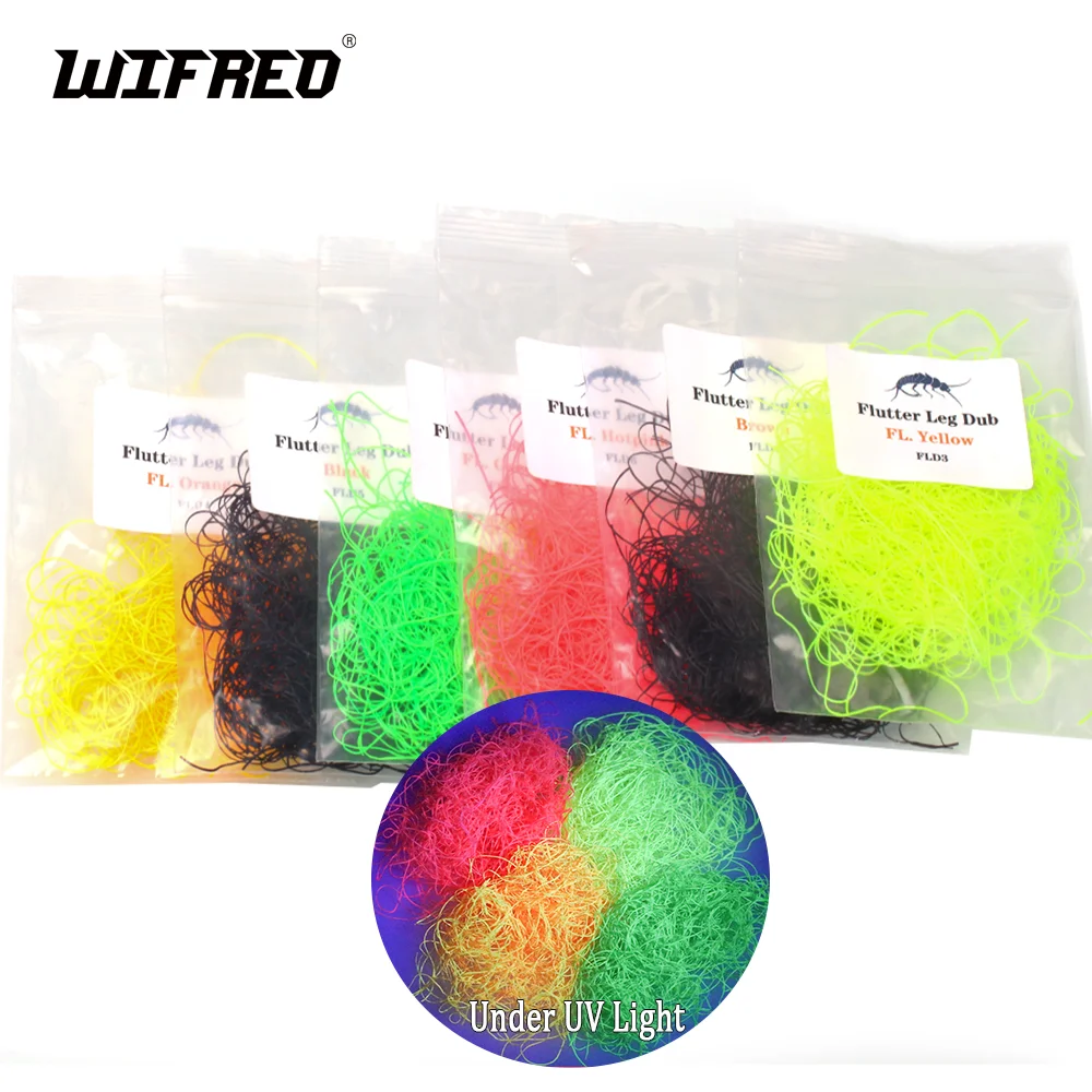 

Wifreo 2packs Silicone Flutter Leg Dub Fine Rubber Legs Fly Tying Materials for Dry Wet Flies Stonefly Nymph Trout Fishing Lure