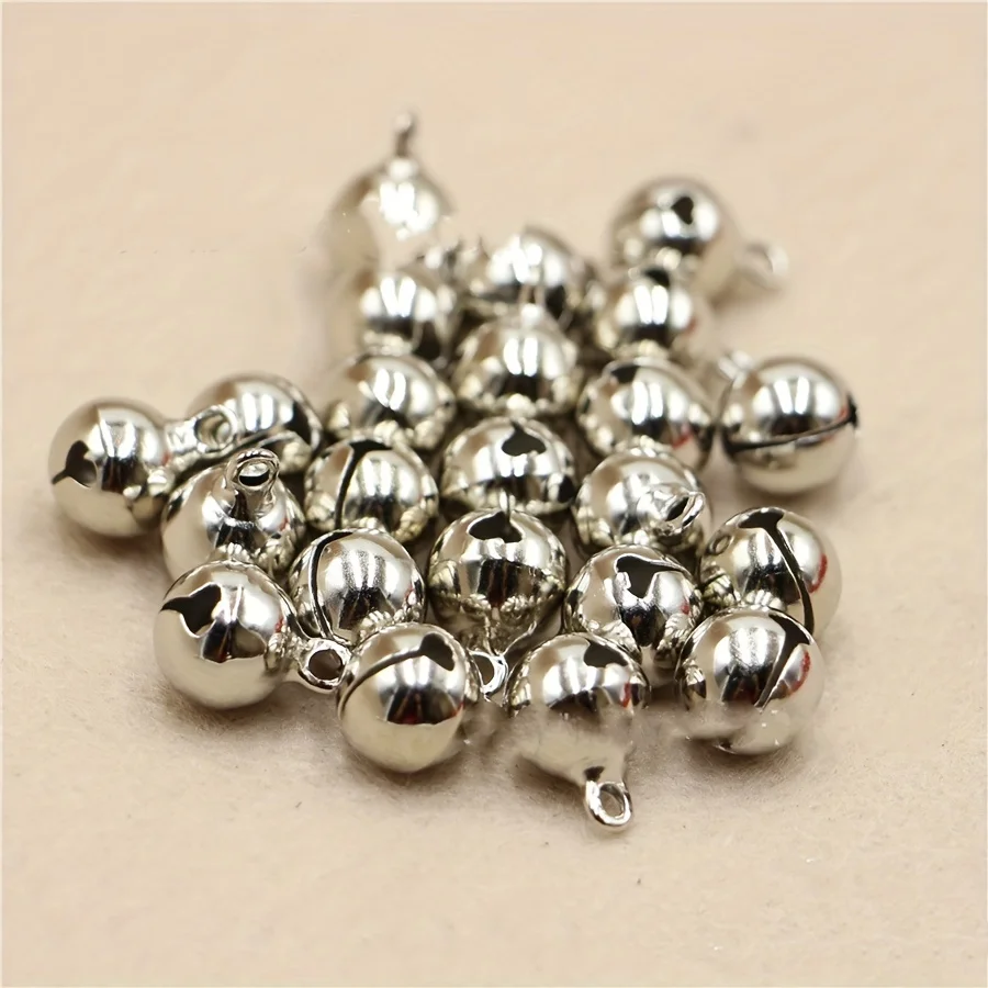 50pcs 7mm Christmas Bells, Cute Mini Decorations for Jewelry
