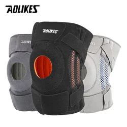 AOLIKES 1PCS Elastic Knee Support Basketball Soccer Brace Kneepad Fitness Running Cycling Adjustable Patella Knee Protection